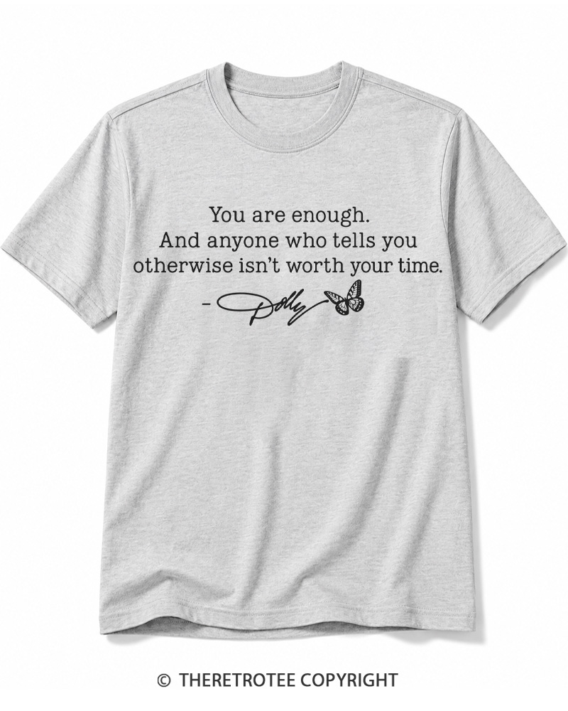 TheRetroTee You Are Enough 1970s Cotton T-Shirt