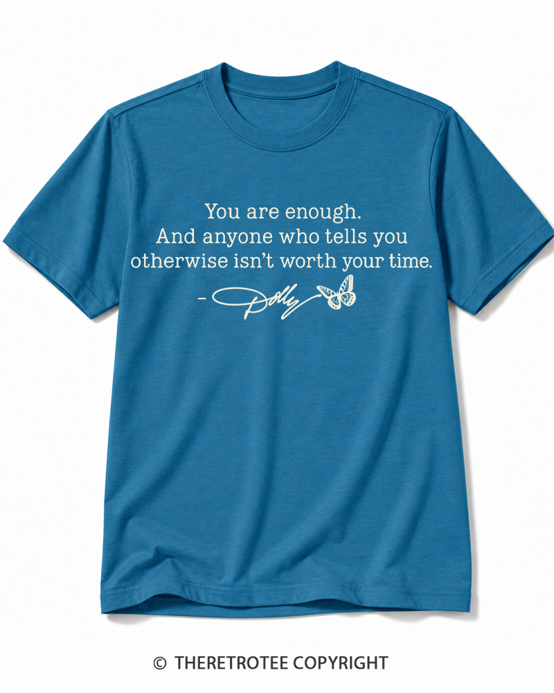 TheRetroTee You Are Enough 1970s Cotton T-Shirt