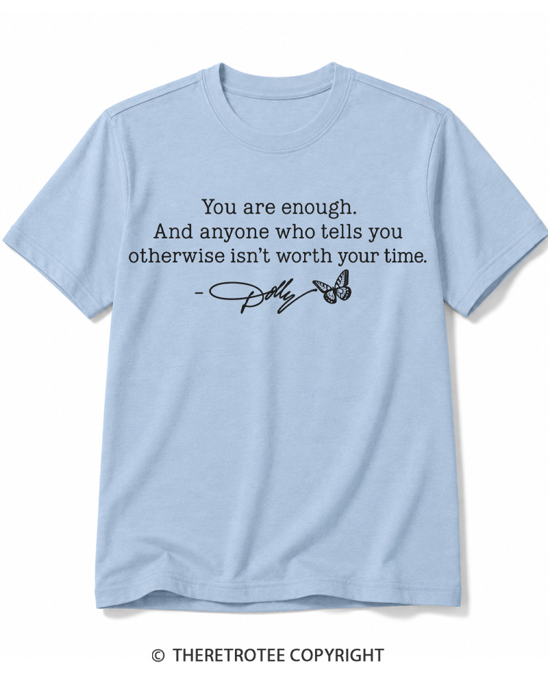 TheRetroTee You Are Enough 1970s Cotton T-Shirt