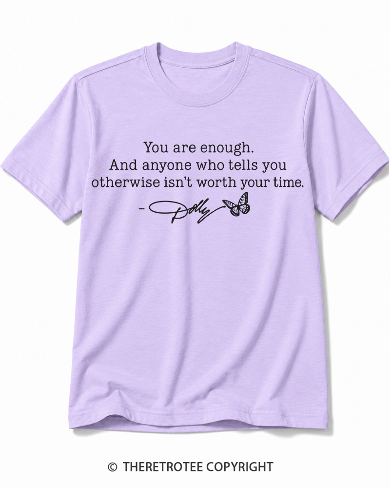 TheRetroTee You Are Enough 1970s Cotton T-Shirt