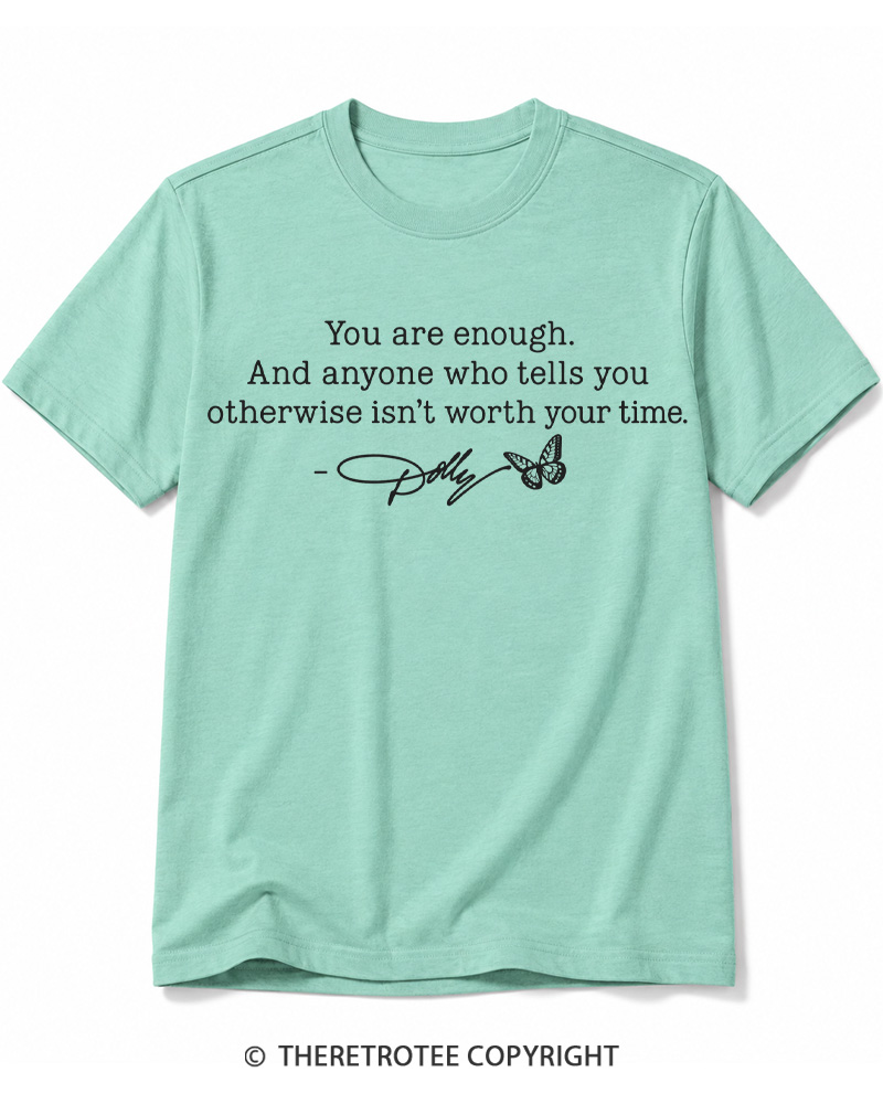 TheRetroTee You Are Enough 1970s Cotton T-Shirt