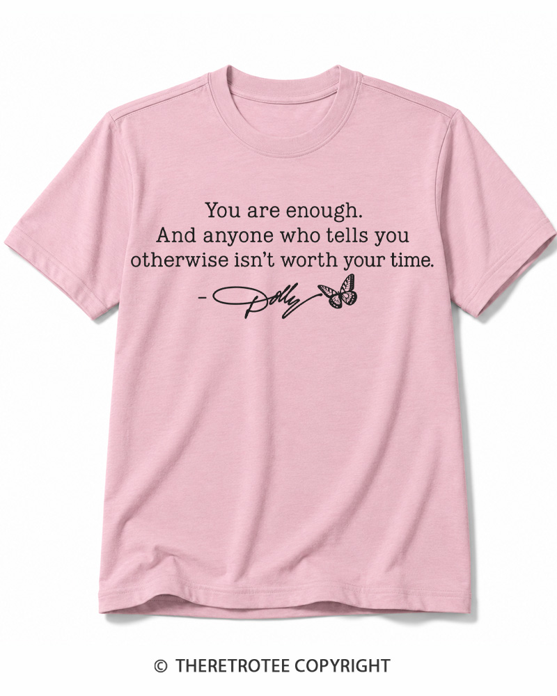 TheRetroTee You Are Enough 1970s Cotton T-Shirt