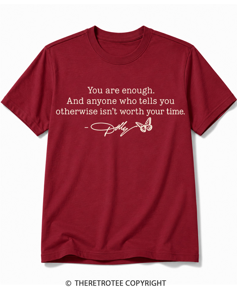 TheRetroTee You Are Enough 1970s Cotton T-Shirt