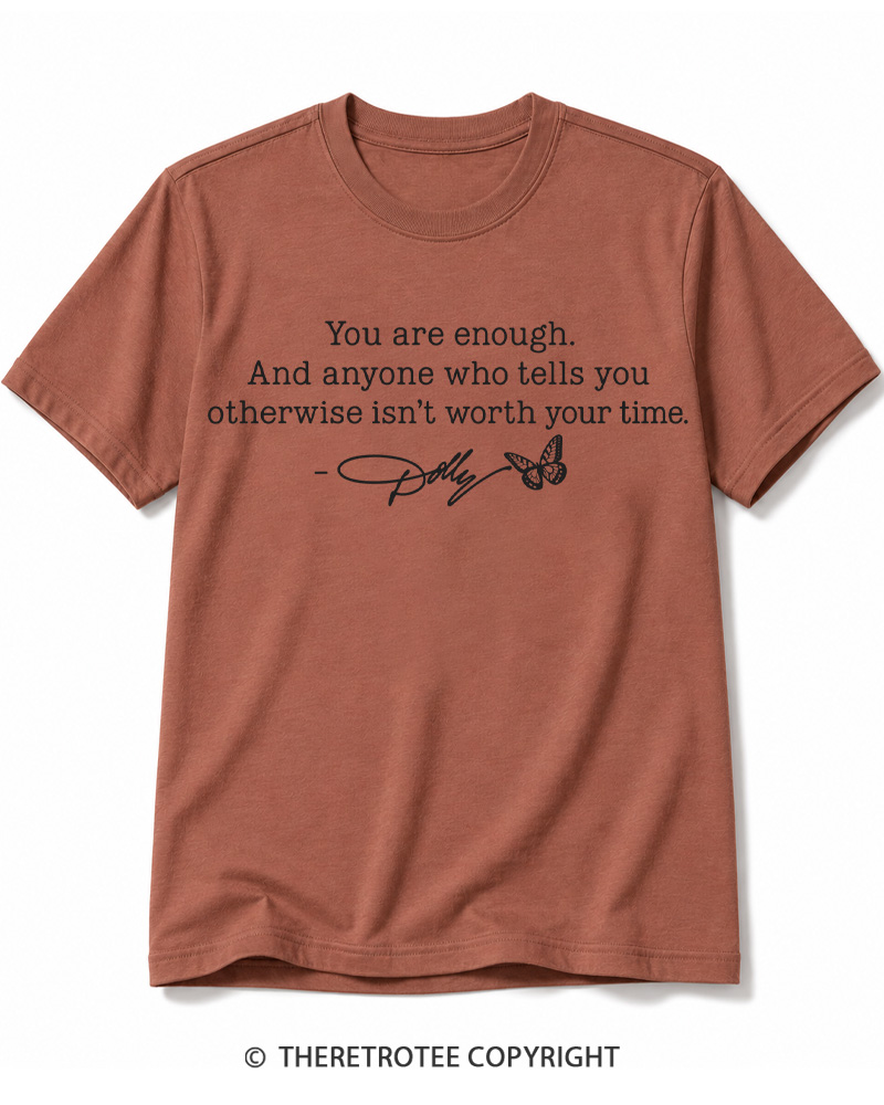 TheRetroTee You Are Enough 1970s Cotton T-Shirt