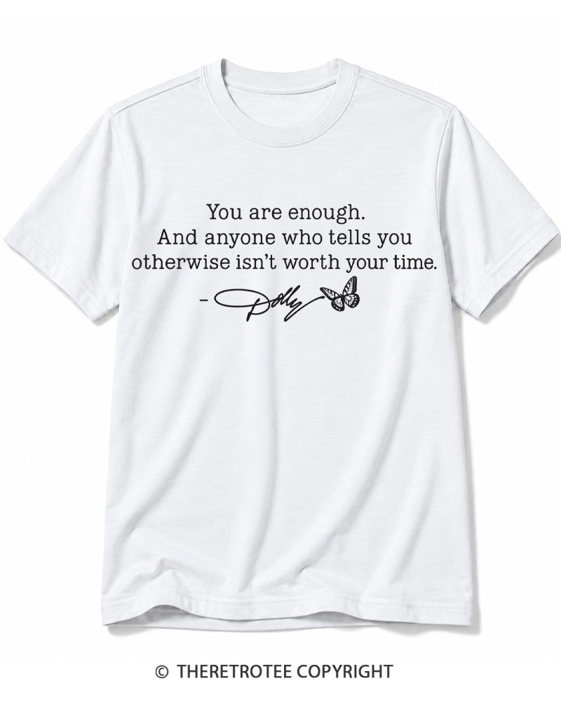 TheRetroTee You Are Enough 1970s Cotton T-Shirt