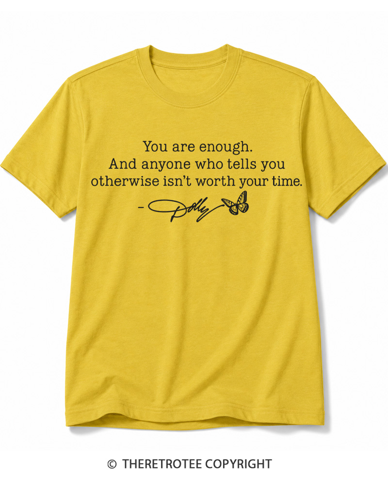 TheRetroTee You Are Enough 1970s Cotton T-Shirt