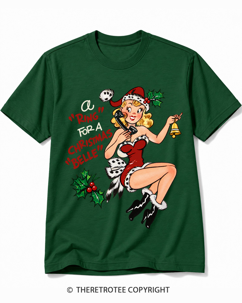TheRetroTee Christmas Belle 1950s Cotton T-Shirt