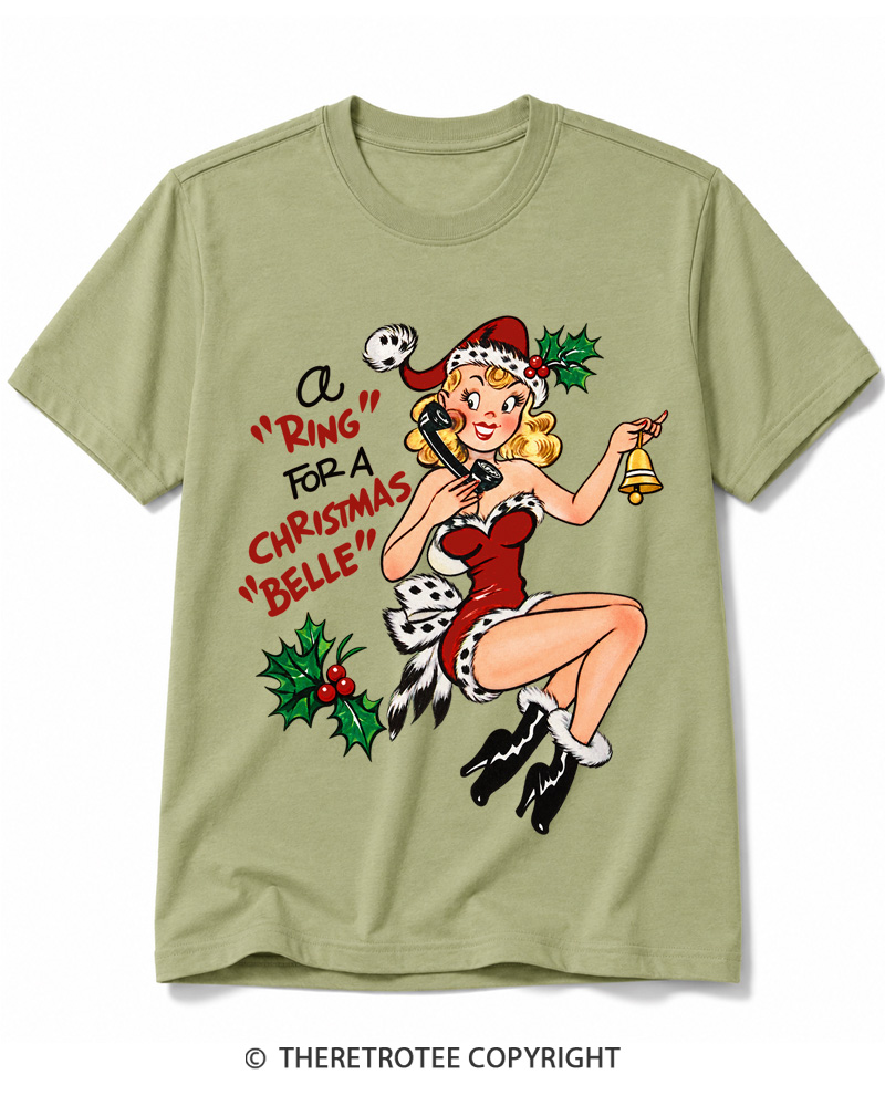 TheRetroTee Christmas Belle 1950s Cotton T-Shirt