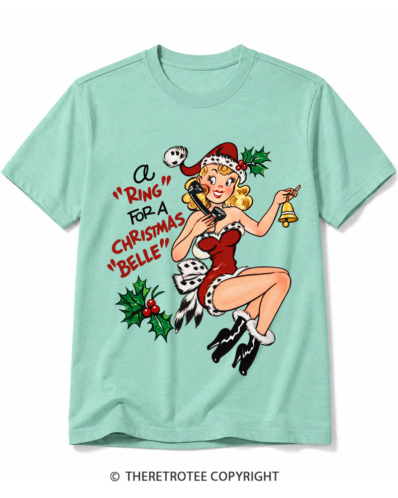 TheRetroTee Christmas Belle 1950s Cotton T-Shirt