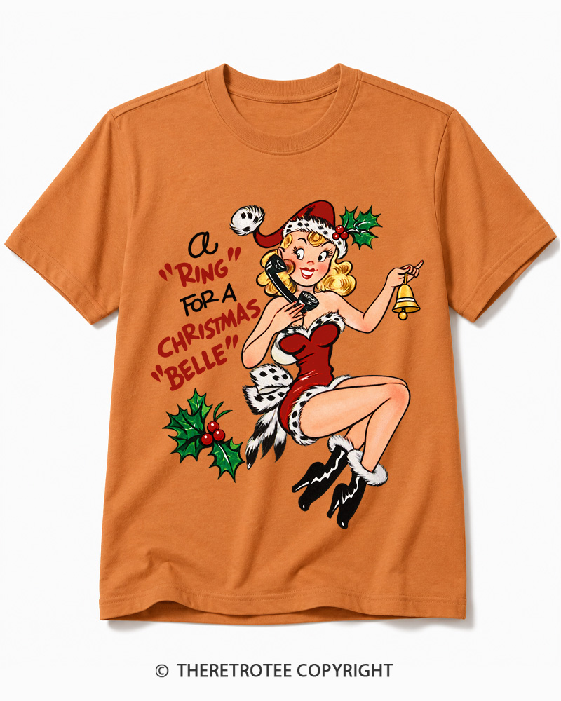 TheRetroTee Christmas Belle 1950s Cotton T-Shirt