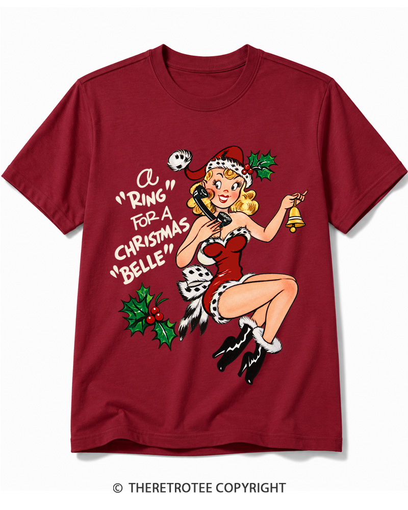 TheRetroTee Christmas Belle 1950s Cotton T-Shirt