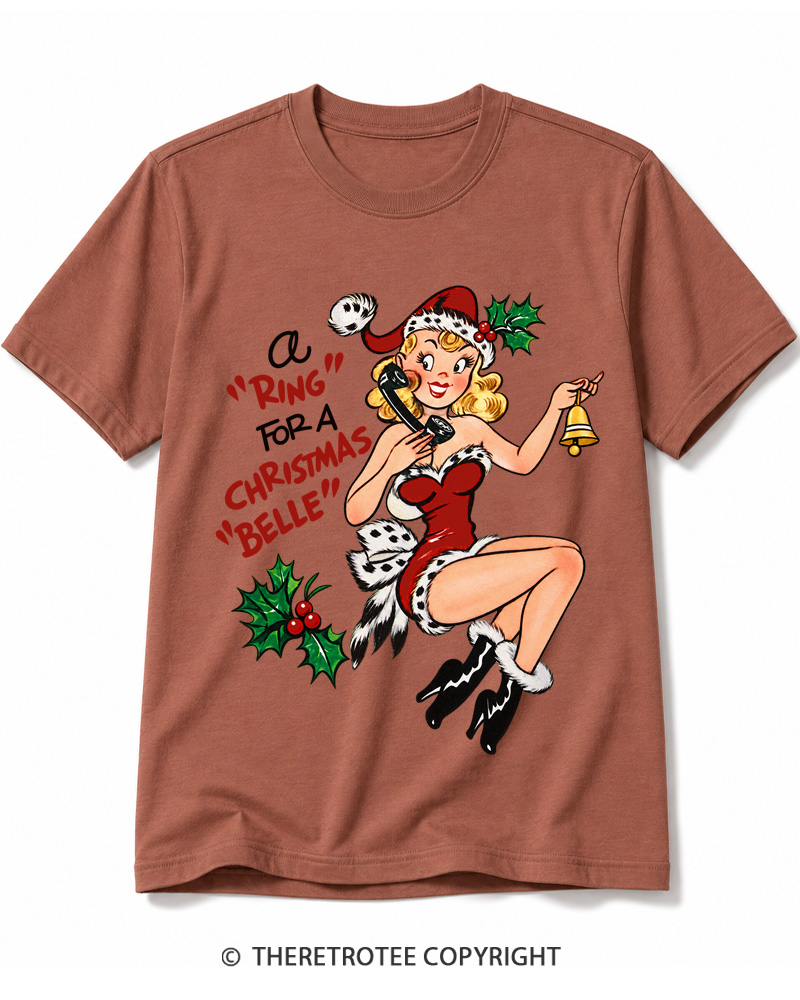 TheRetroTee Christmas Belle 1950s Cotton T-Shirt