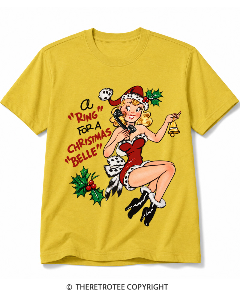 TheRetroTee Christmas Belle 1950s Cotton T-Shirt