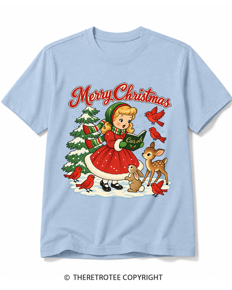 TheRetroTee Christmas Carols 1950s Cotton T-Shirt