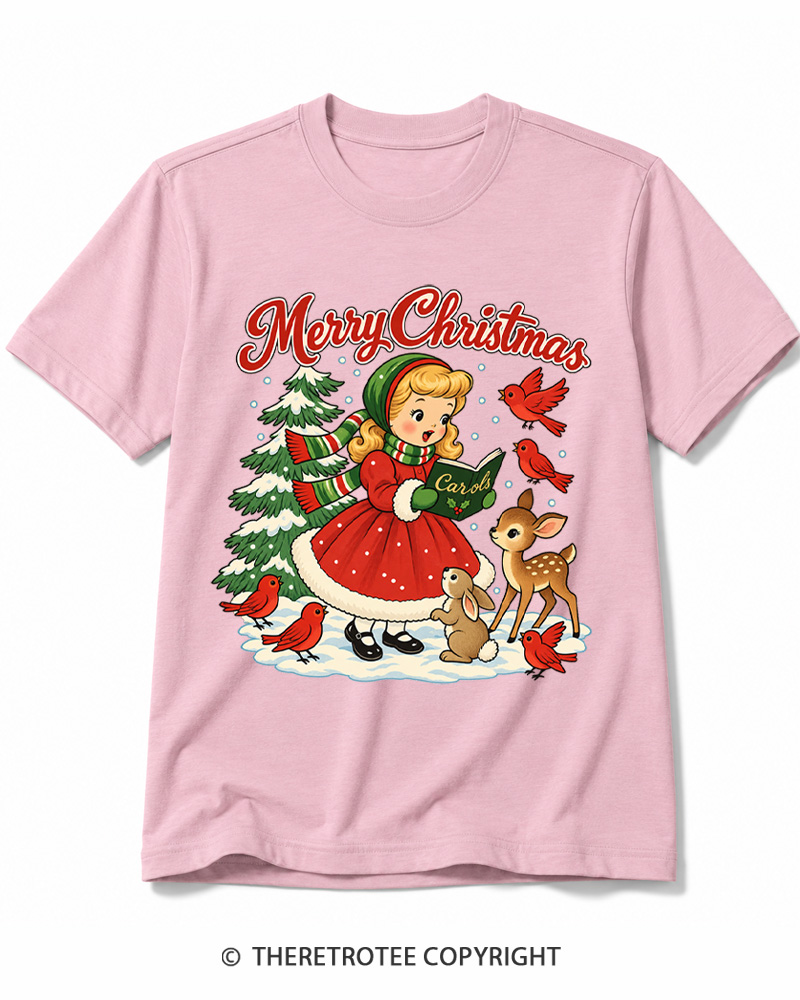 TheRetroTee Christmas Carols 1950s Cotton T-Shirt