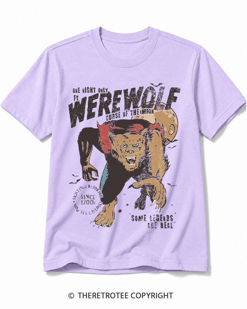 TheRetroTee Werewolf 1970s Halloween Cotton T-Shirt