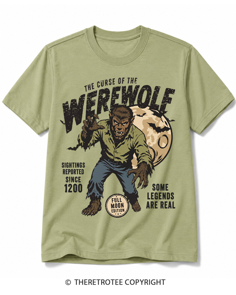 TheRetroTee Werewolf Cult Classic Halloween Horror Movie 1990s Cotton T-Shirt