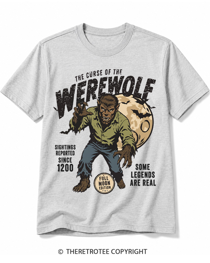 TheRetroTee Werewolf Cult Classic Halloween Horror Movie 1990s Cotton T-Shirt
