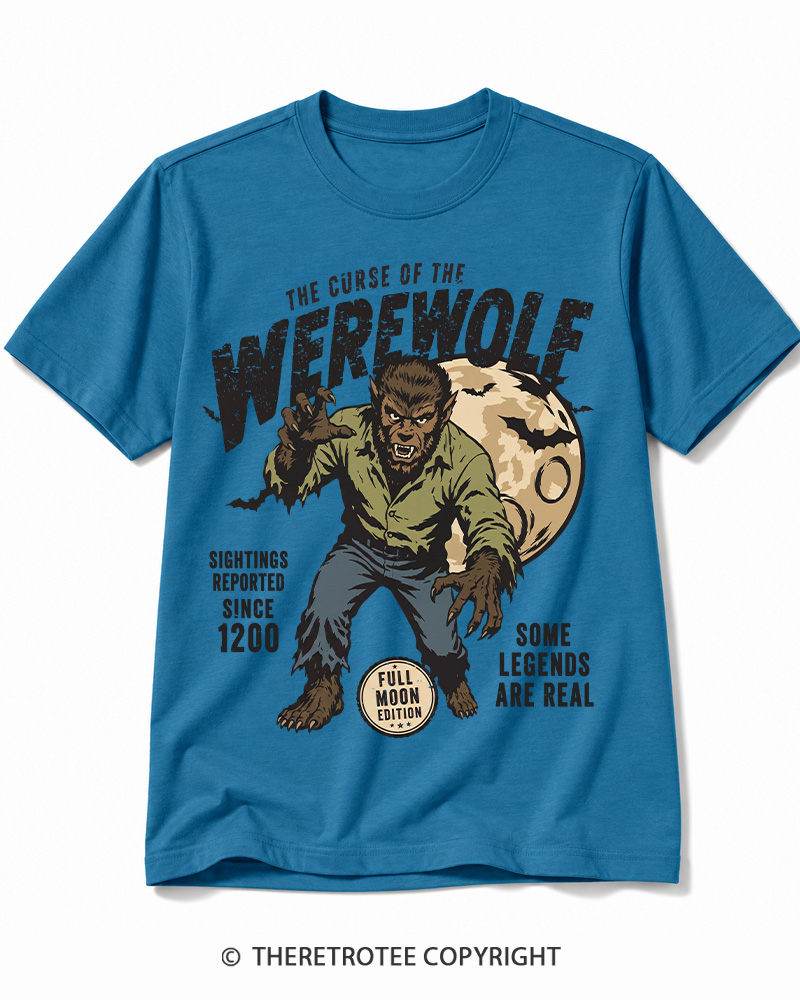 TheRetroTee Werewolf Cult Classic Halloween Horror Movie 1990s Cotton T-Shirt