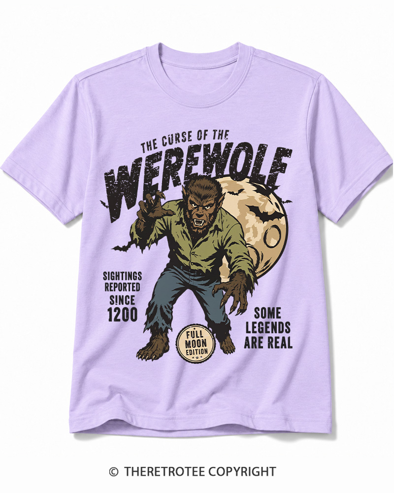TheRetroTee Werewolf Cult Classic Halloween Horror Movie 1990s Cotton T-Shirt