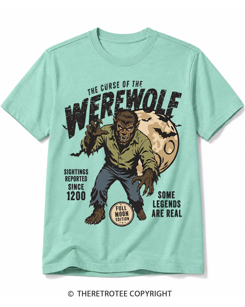 TheRetroTee Werewolf Cult Classic Halloween Horror Movie 1990s Cotton T-Shirt