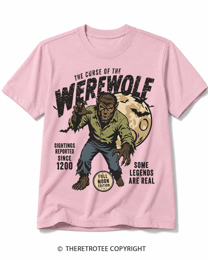 TheRetroTee Werewolf Cult Classic Halloween Horror Movie 1990s Cotton T-Shirt