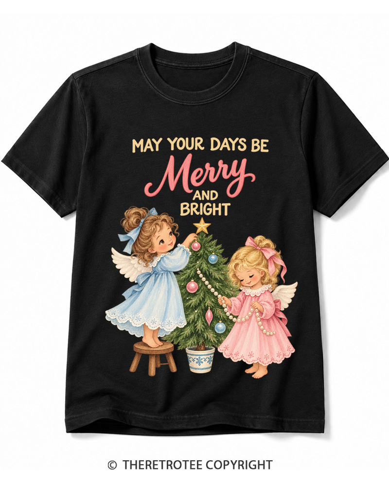 TheRetroTee Christmas Angels 1950s Cotton T-Shirt