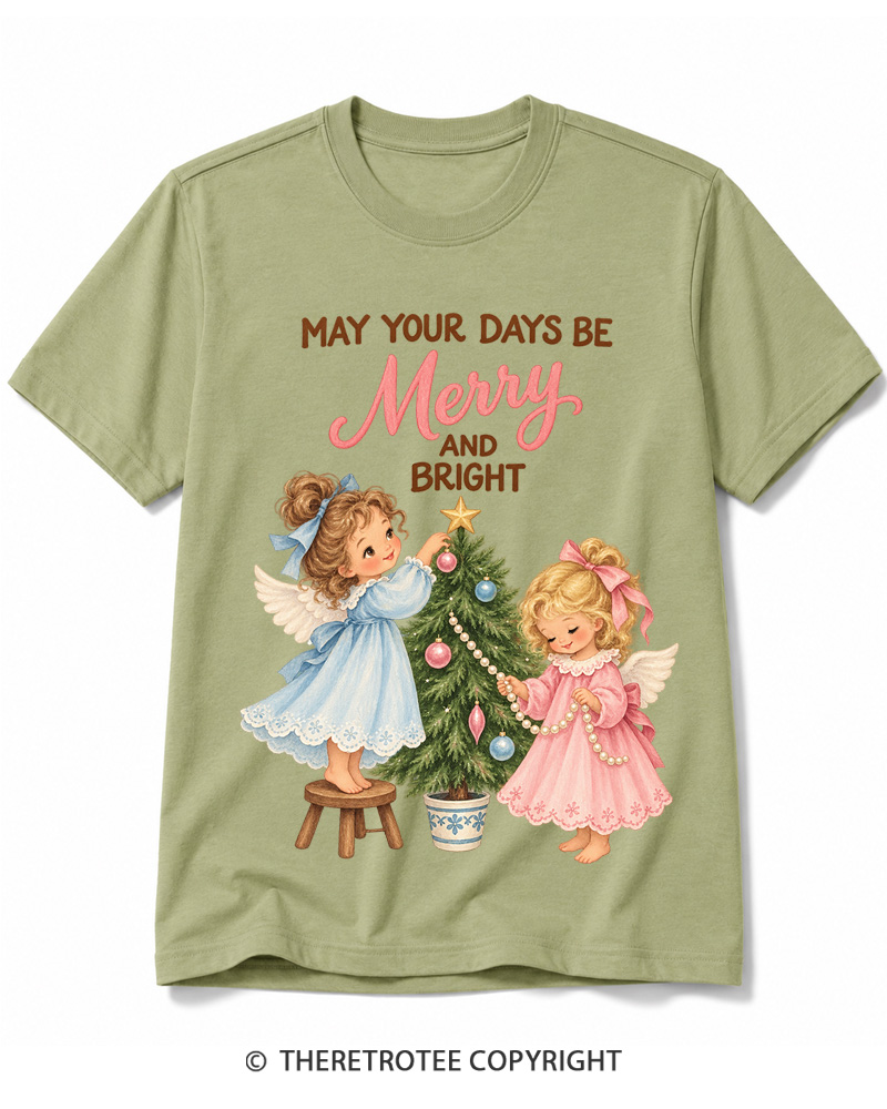 TheRetroTee Christmas Angels 1950s Cotton T-Shirt
