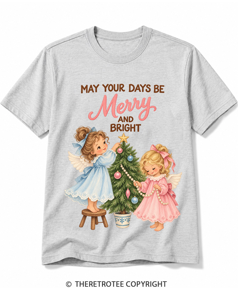 TheRetroTee Christmas Angels 1950s Cotton T-Shirt
