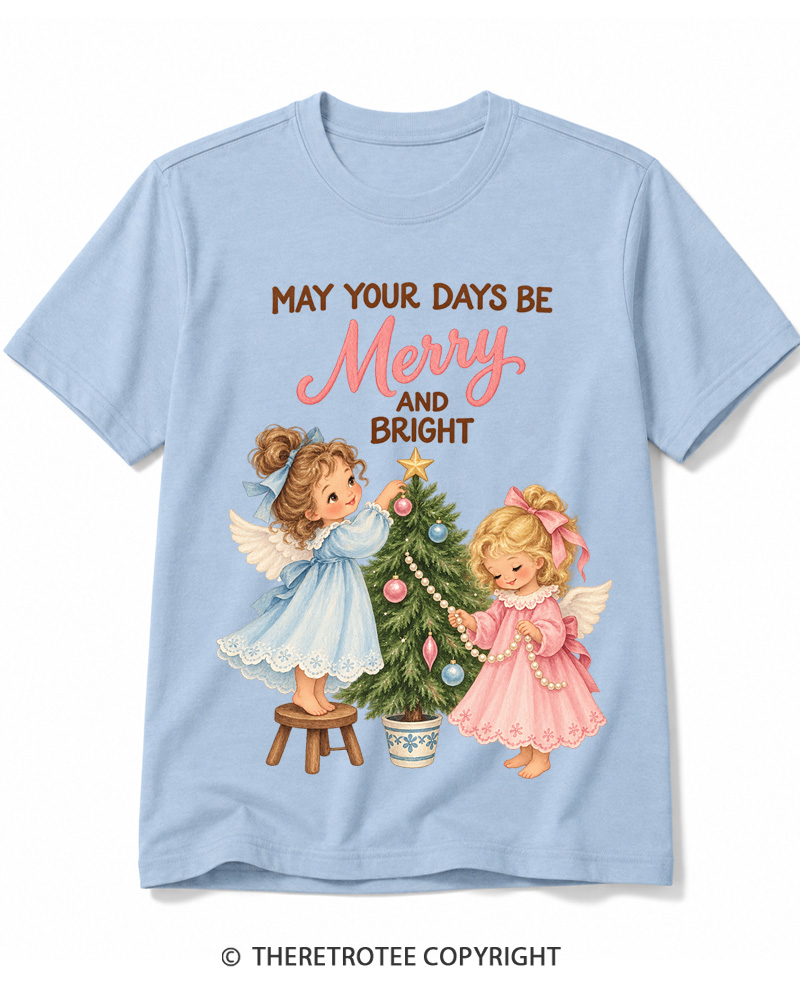 TheRetroTee Christmas Angels 1950s Cotton T-Shirt
