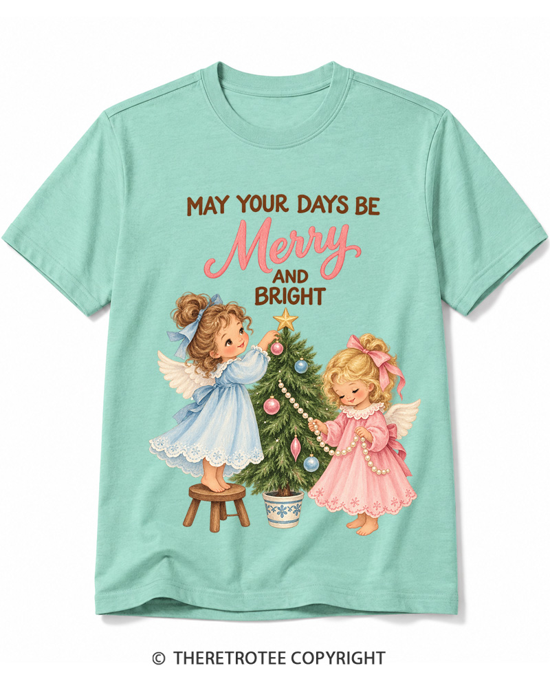TheRetroTee Christmas Angels 1950s Cotton T-Shirt