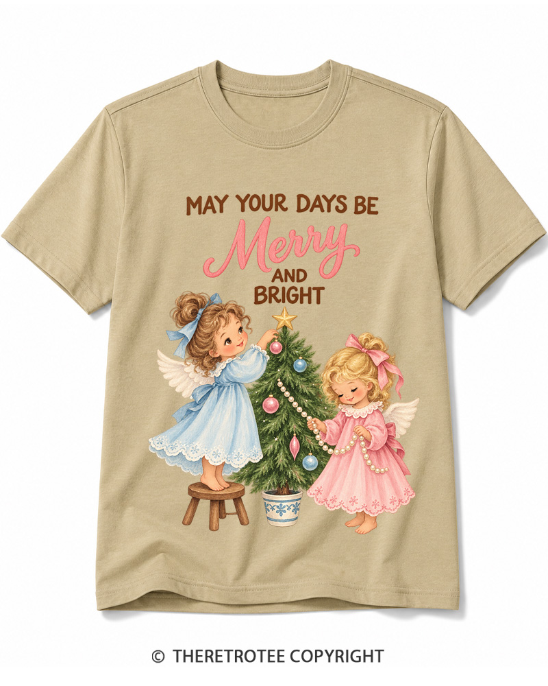 TheRetroTee Christmas Angels 1950s Cotton T-Shirt