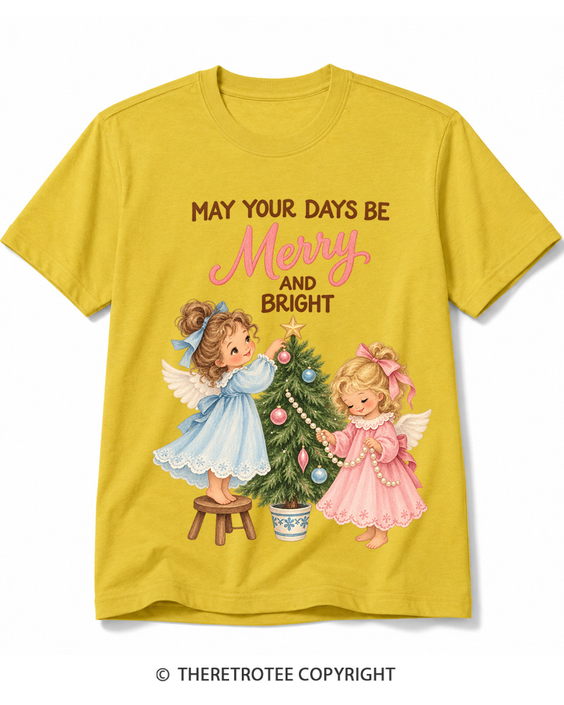 TheRetroTee Christmas Angels 1950s Cotton T-Shirt