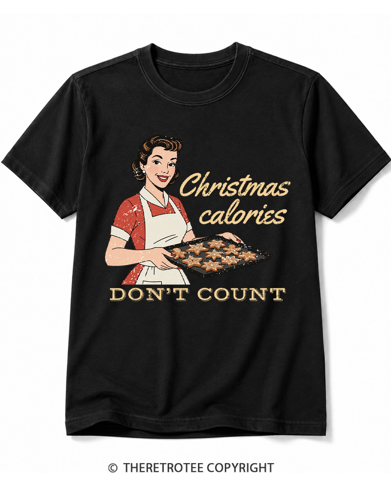 TheRetroTee Christmas Cookie Baking 1950s Cotton T-Shirt