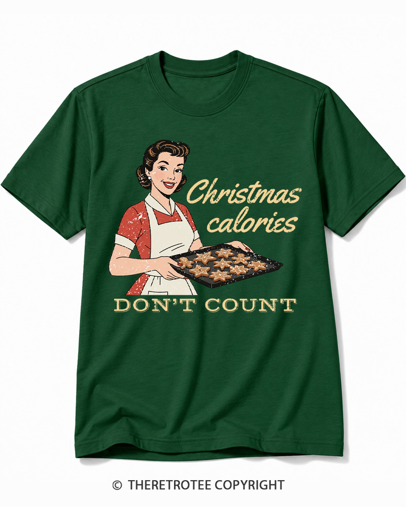 TheRetroTee Christmas Cookie Baking 1950s Cotton T-Shirt