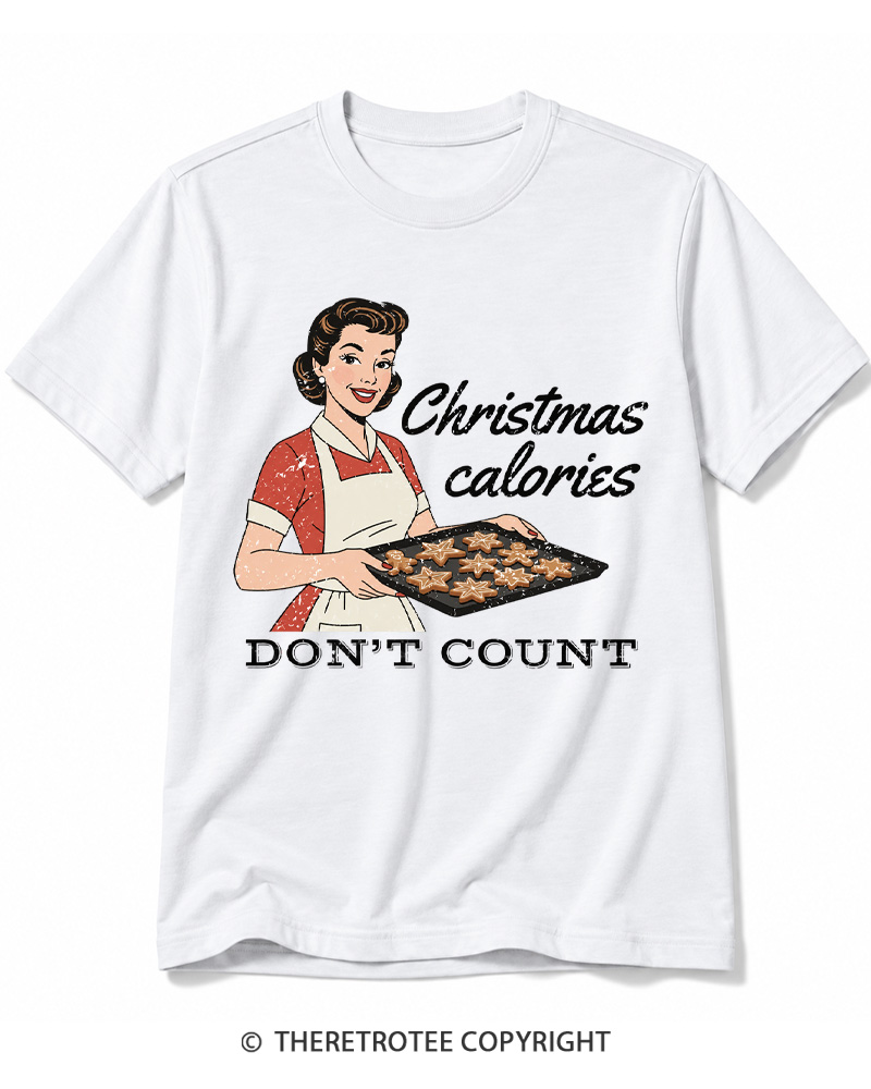 TheRetroTee Christmas Cookie Baking 1950s Cotton T-Shirt