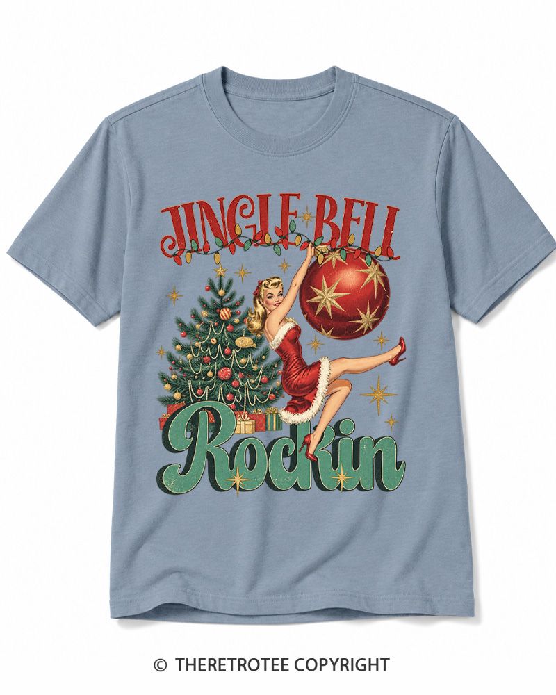 TheRetroTee Jingle Bell Rockin 1950s Cotton T-Shirt