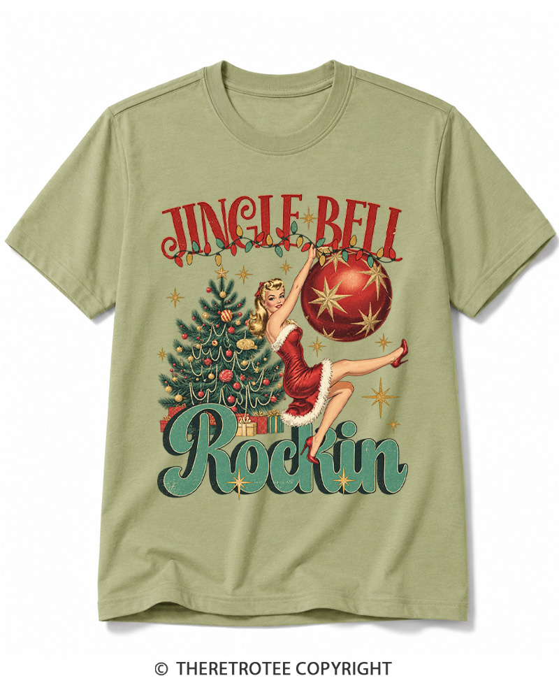 TheRetroTee Jingle Bell Rockin 1950s Cotton T-Shirt