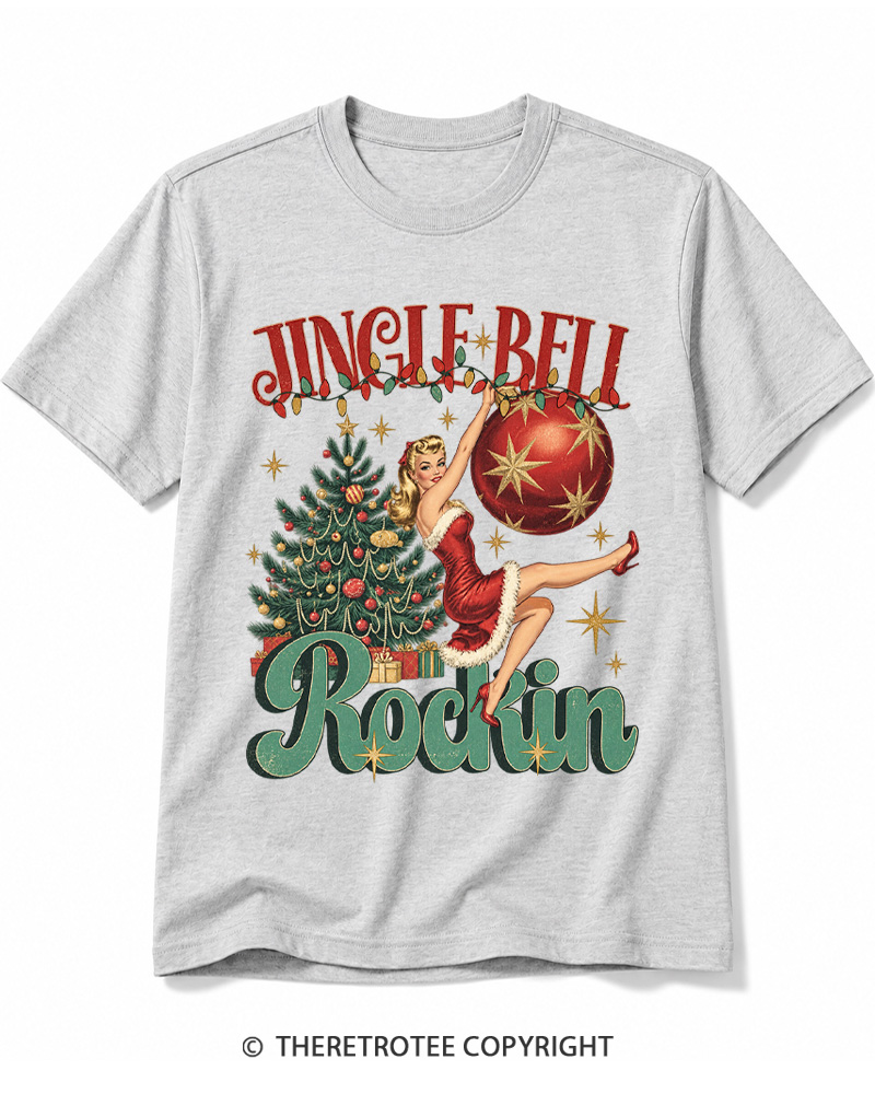 TheRetroTee Jingle Bell Rockin 1950s Cotton T-Shirt