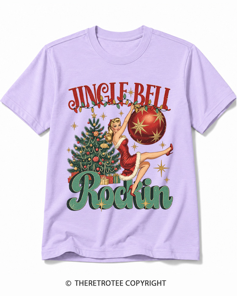 TheRetroTee Jingle Bell Rockin 1950s Cotton T-Shirt