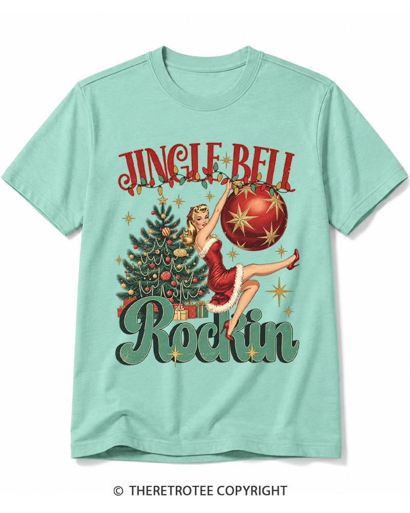 TheRetroTee Jingle Bell Rockin 1950s Cotton T-Shirt