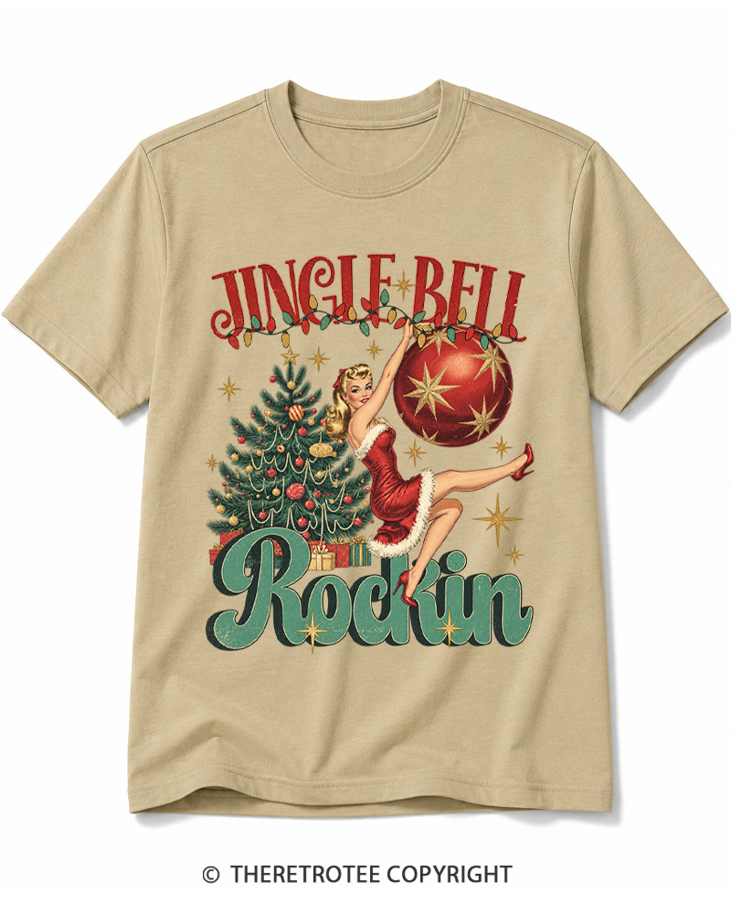 TheRetroTee Jingle Bell Rockin 1950s Cotton T-Shirt