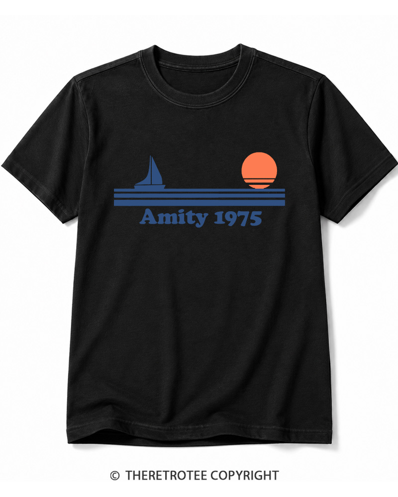 TheRetroTee Classic Stripes 1975 1970s Cotton T-Shirt