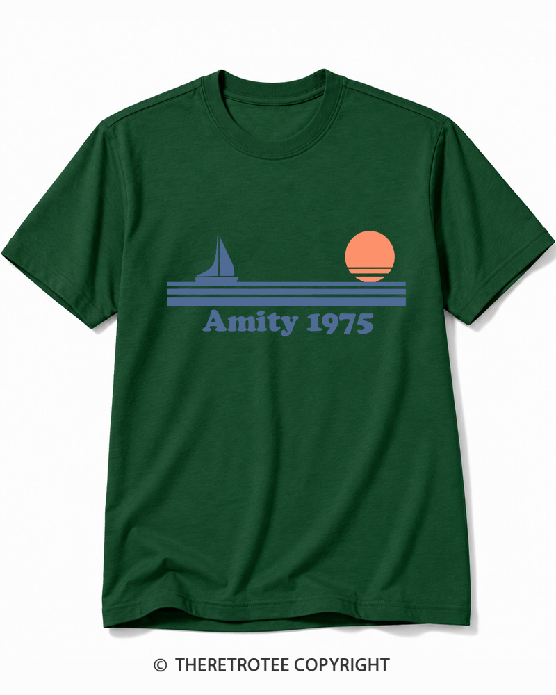 TheRetroTee Classic Stripes 1975 1970s Cotton T-Shirt