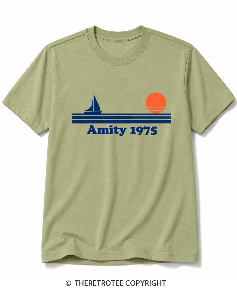 TheRetroTee Classic Stripes 1975 1970s Cotton T-Shirt