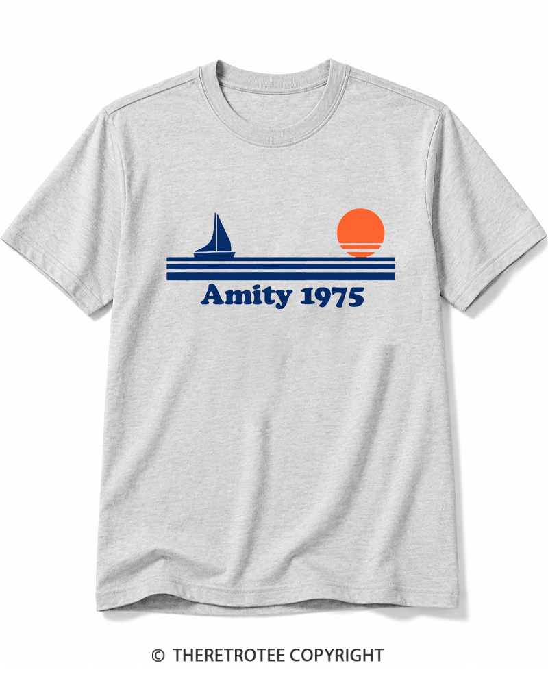 TheRetroTee Classic Stripes 1975 1970s Cotton T-Shirt