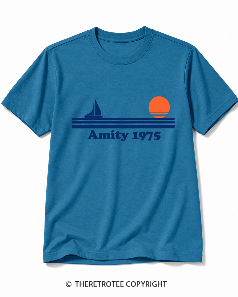 TheRetroTee Classic Stripes 1975 1970s Cotton T-Shirt