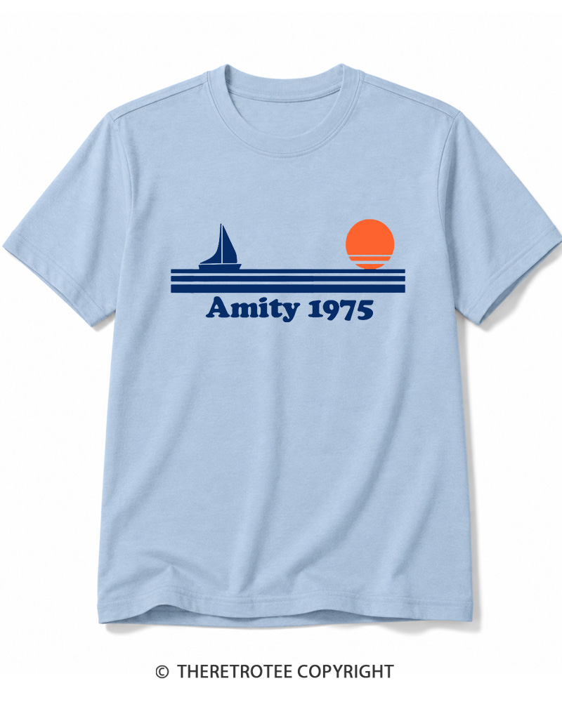 TheRetroTee Classic Stripes 1975 1970s Cotton T-Shirt