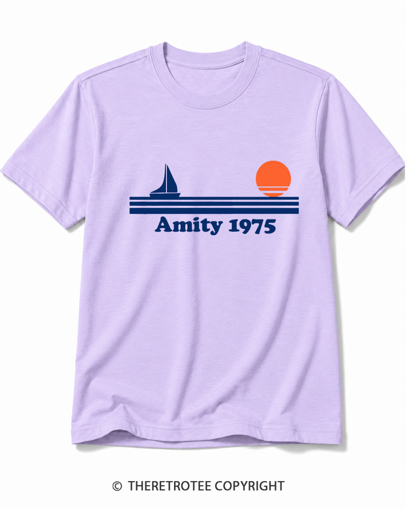 TheRetroTee Classic Stripes 1975 1970s Cotton T-Shirt