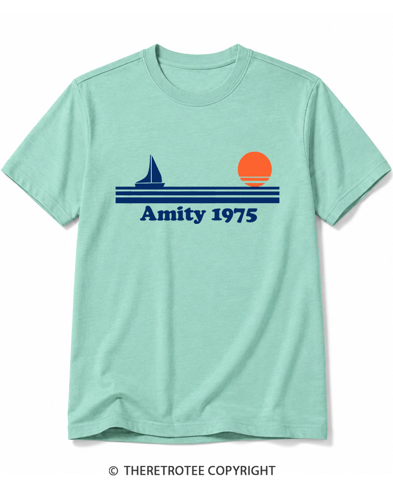 TheRetroTee Classic Stripes 1975 1970s Cotton T-Shirt